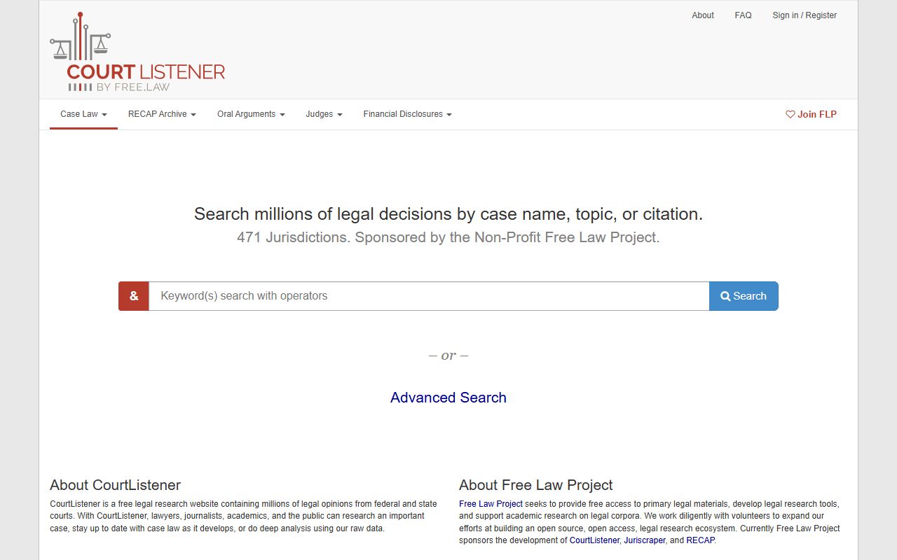 Grant County court records source screen for CourtListener and RECAP