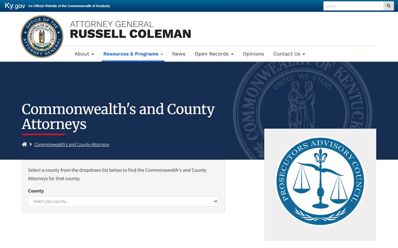 Grant County criminal court records Kentucky prosecutor directory